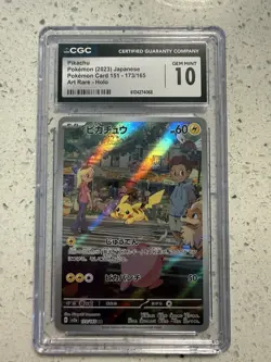 CGC 10 Pikachu 173/165 Sv2a: Pokemon TCG Card 151 Holo (Japanese) - Image 1
