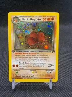Dark Dugtrio 6/82 Holo Rare Team Rocket Pokemon Card 1999 WOTC LP - Image 1