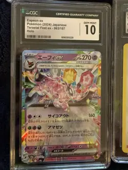 6 Graded Pokemon Cards All Gem Mint 10s CGC and Psa - Image 3