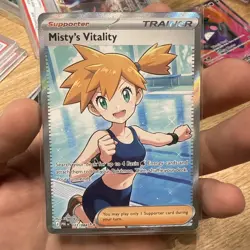 Misty’s Vitality 111/084 - Ultra Rare - Mega Evolution Pitch Black Pokemon Card. - Image 1
