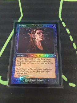 MTG Magic The Gathering Duress Foil Retro Frame Black Sorcery Commander - Image 1