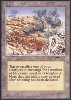 1x Diamond Valley Heavy Play, English Arabian Nights MTG Magic - Image 1