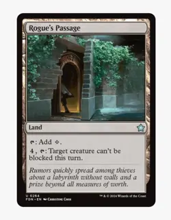 Rogue's Passage | MTG FDN Foundations | EDH Staple Land Mana | Unplayed NM - Image 1
