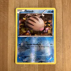 Pokemon TCG Swinub Black and White Plasma Storm 26/135 Reverse Holo Common LP - Image 1