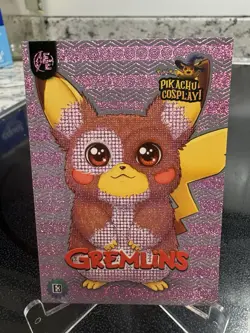 Pikachu Cosplay! Pikachu Pokemon TCG Gremlins #E3 Purple Holo Foil - Image 1