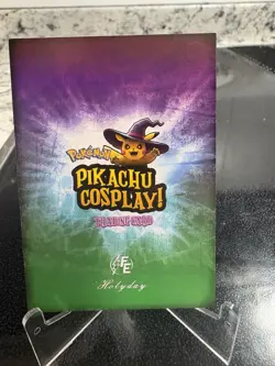 Pikachu Cosplay! Pikachu Pokemon TCG Gremlins #E3 Purple Holo Foil - Image 2