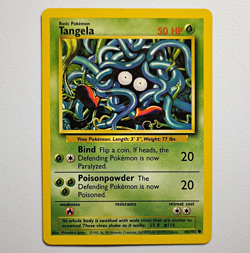 Pokemon TCG Tangela 66/102 Base Set Common Regular English 1999 LP - Image 1