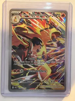 ETHAN'S TYPHLOSION 190/182 ILLUSTRATION RARE DESTINED RIVALS POKEMON HOLO NM - Image 2