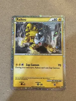 Raikou HGSS19 - Pokemon TCG: Call of Legends - Shiny Holo Rare Promo - NM/LP! - Image 3