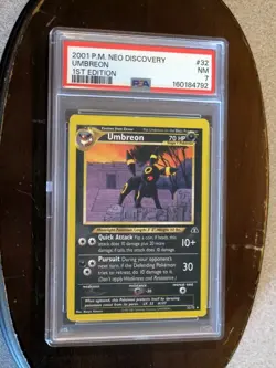 2001 Pokemon Umbreon #32/75 - Neo Discovery Set - PSA 7! - Image 1