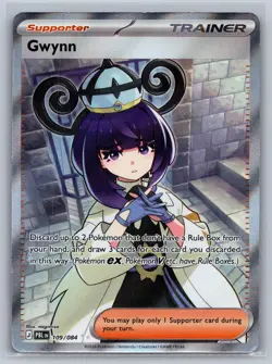 Gwynn 109/084 Ultra Rare Pitch Black Pokemon Holo Near Mint - Image 1