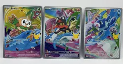 Pokemon TCG First Partner Illustration Collection Series 1 Alola Promo 43-45 NM - Image 1