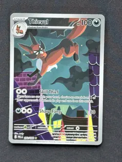 Pokemon Thievul 092/084 Pitch Black Illustration Rare NM - Image 1