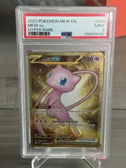 Pokemon TCG Mew ex #205/165 Scarlet & Violet 151 Hyper Rare Holo Eng PSA 9 - Image 1