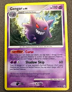 2009 Pokemon Gengar 16/99 Arceus LV.44 Regular English 110 HP - Image 1