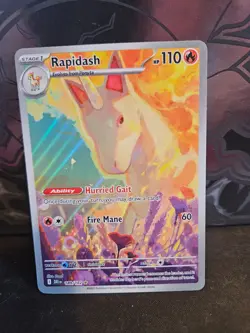 Rapidash 189/182 Sv10: Destined Rivals Holo Rare Pokemon TCG Illustration VLP - Image 1