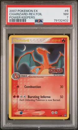 Charizard Reverse Reverse Holo 6/108 Power Keepers Stamp Pokemon English PSA 7 - Image 1