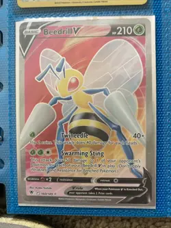 Beedrill V 160/189 Full Art Ultra Rare Sword & Shield Astral Radiance Pokemon NM - Image 1