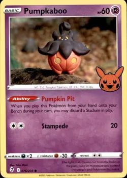 Pumpkaboo 076/203 Promo Trick or Trade BOOster Pokemon Near Mint - Image 1