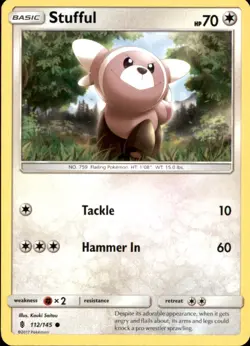 Stufful 112/145 Common Guardians Rising Pokemon Near Mint - Image 1