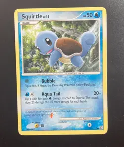 Squirtle 112/132 Pokemon TCG D&P Secret Wonders Common Moderate Play MP - Image 1