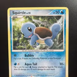 Squirtle 112/132 Pokemon TCG D&P Secret Wonders Common Moderate Play MP - Image 2