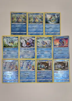 Lot of 10 Squirtle Wartortle Blastoise Various Pokemon Collection Reverse Holo - Image 1