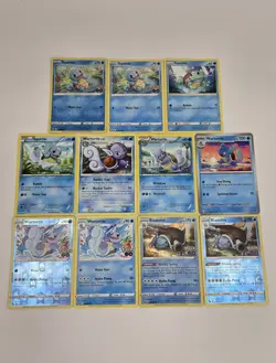 Lot of 10 Squirtle Wartortle Blastoise Various Pokemon Collection Reverse Holo - Image 2