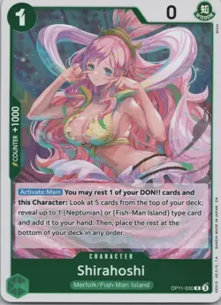 One Piece TCG A Fist of Divine Speed Shirahoshi OP11-030 Rare Character Foil - Image 1