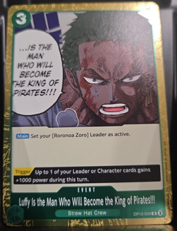 Luffy Is the Man Who Will Become the King of Pirates! OP12-039 One Piece CCG - Image 1