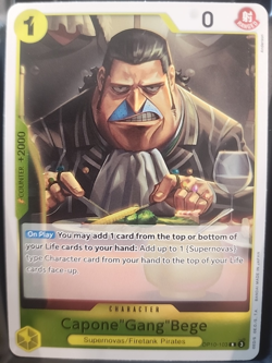 Capone "Gang" Bege Rare OP10-103 Foil Royal Blood One Piece CCG English - Image 1