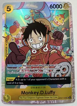 One Piece Monkey. D. Luffy OP07-109 SR (Reprint) PRB02 The Best NM - Image 1