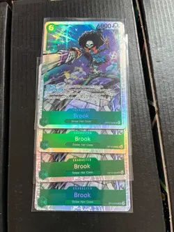 4x PLAYSET Brook (OP15-032) OP15-032 Adventure on Kami's Island One Piece TCG - Image 1