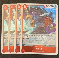 Playset Bandai One Piece TCG Vista OP16-011 R Foil Red English x4 - Image 1