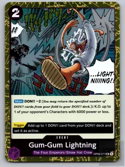 Gum-Gum Lightning (Pirate Foil) OP09-077 Premium Booster -The Best- Vol. 2 - Image 1