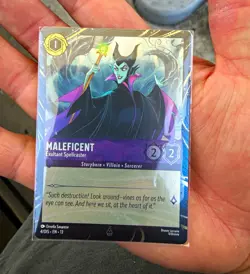Disney Lorcana Maleficent Exultant Spellcaster 4/204 Rare Amethyst Cold Foil - Image 1