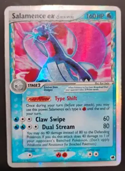 Salamence ex (Delta Species) 98/101 Dragon Frontiers Holo HP (heavily played) - Image 3