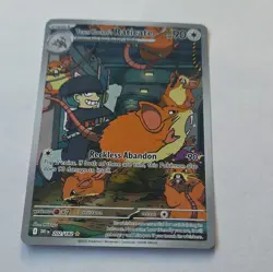 The Pokemon Company Team Rocket's Raticate 202/182 Sv10 IR Holo ENG 2025 90HP - Image 4