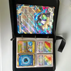 Pokemon card binder with cards. All cards are 100% authentic. BINDER INCLUDED - Image 1
