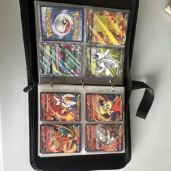 Pokemon card binder with cards. All cards are 100% authentic. BINDER INCLUDED - Image 3