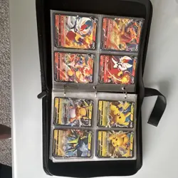 Pokemon card binder with cards. All cards are 100% authentic. BINDER INCLUDED - Image 4