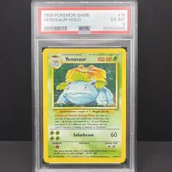 Pokemon TCG Venusaur Base Set Holo Unlimited Rare Card 15/102 1999 PSA 6 - Image 1