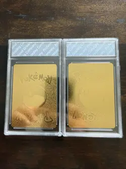 Pokemon Charizard Gold Foil TCG Fan Art Card x2 - Graded - Image 4