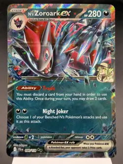 N’s Zoroark ex 098/159 - Ultra Rare - Journey Together Pokemon Card LIGHT PLAY - Image 1
