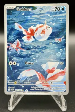 Goldeen Illustration IR Rare 087/084 Pitch Black Card in hand! Pokemon English - Image 1