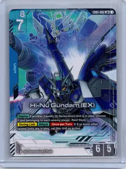 Gundam Card Game Hi-nu Gundam EB01-002 LR+ Parallel English EB01 NM - Image 1