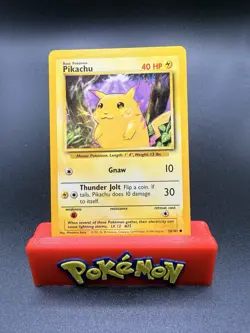Pikachu 58/102 Base Set – NM Vintage Pokemon Card 1999 WOTC Yellow Cheeks - Image 1