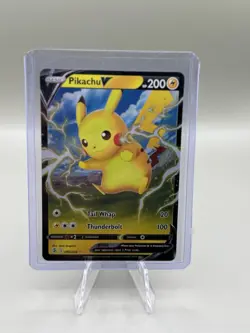 Pikachu V Holo 086/264 Ultra Rare Fusion Strike Pokemon TCG Card NM - Image 1