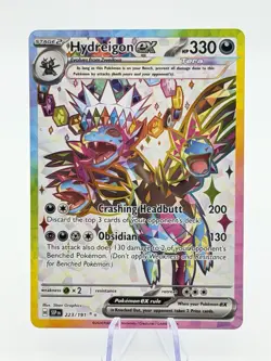 Hydreigon ex 223/191 Ultra Rare Surging Sparks Holo Pokemon Card NM - Image 1