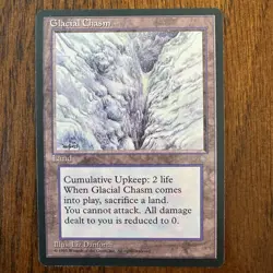 Glacial Chasm Ice Age Regular MTG 1995 Vintage - Image 1